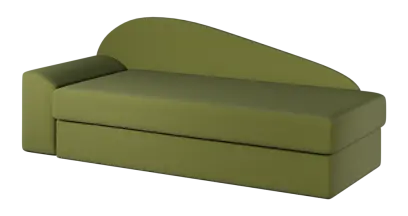 MELISA válenda celočalouněná, provedení levé, látka BEST 22 - látka kiwi